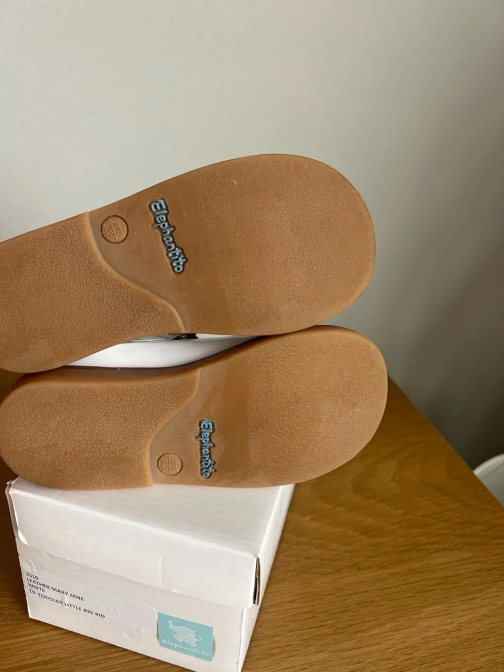 Elephantito Leather Mary Jane Girls Shoes White Size 10